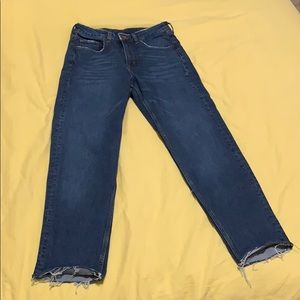 High wasted ankle jeans